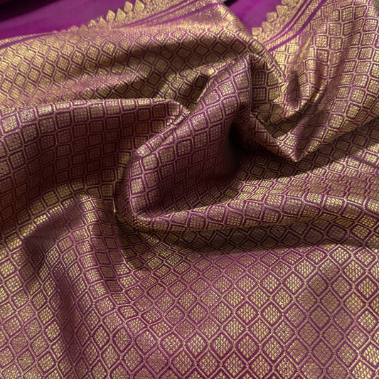 Lavanya Olive Korvai Kanchipuram Silk Saree I Pure Silk I Ethereal Weaves UAE