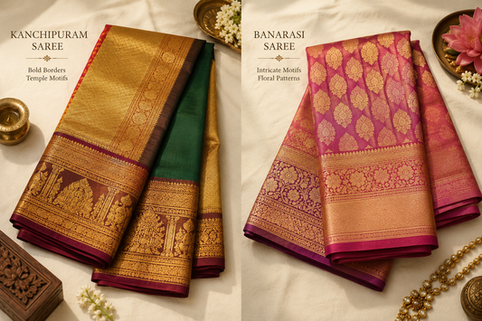 Kanchipuram vs Banarasi Saree: What’s the Difference?