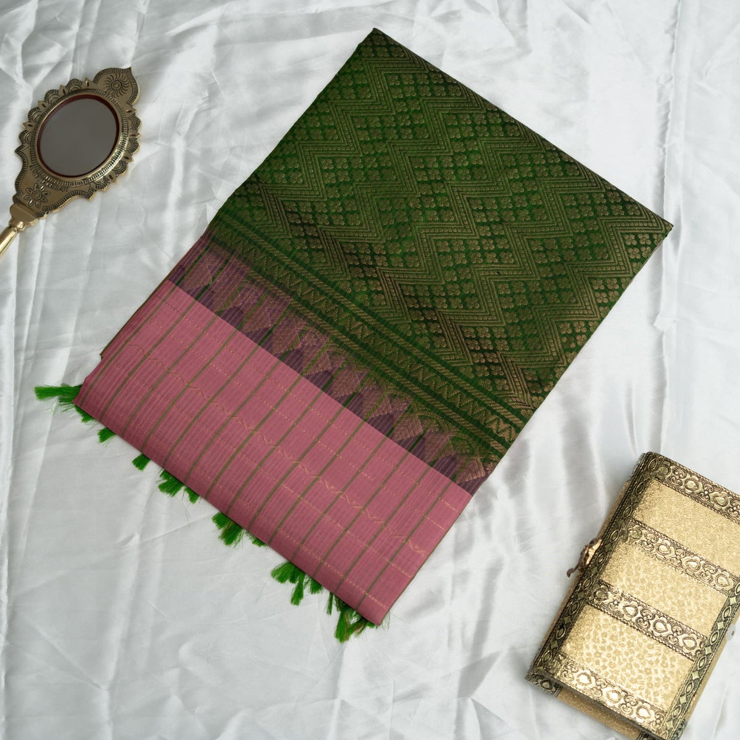Padma Vanam Kanchivaram Silk Saree I Pure Silk I Ethereal Weaves UAE