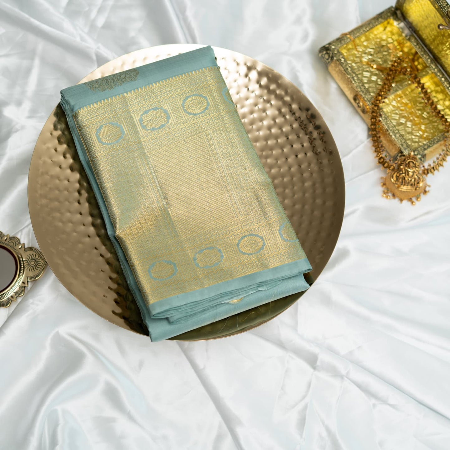 Aakasha Mayuri Kanchivaram Silk Saree I Pure Silk I Ethereal Weaves UAE