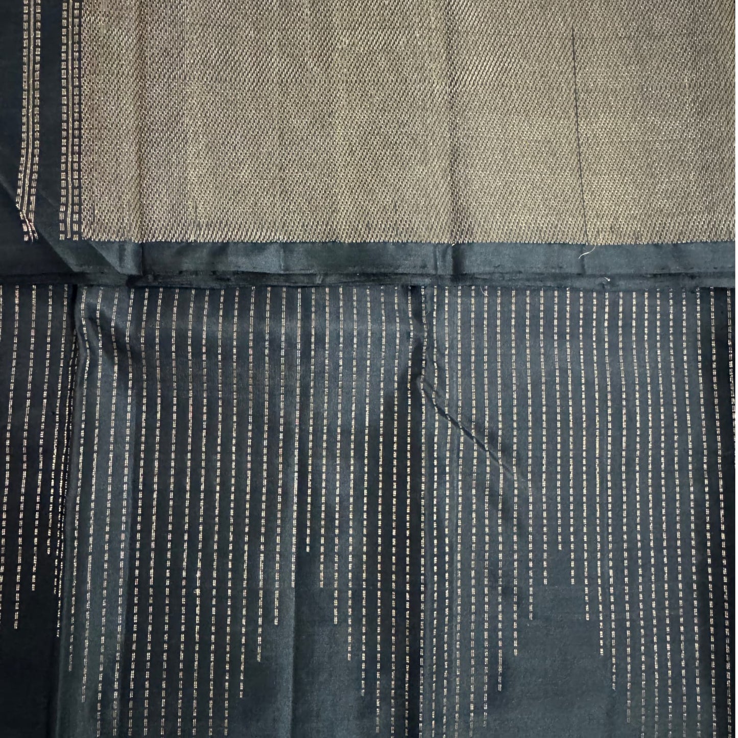 Noir Cascade Kanchipuram Silk Saree I Pure Silk I Ethereal Weaves UAE