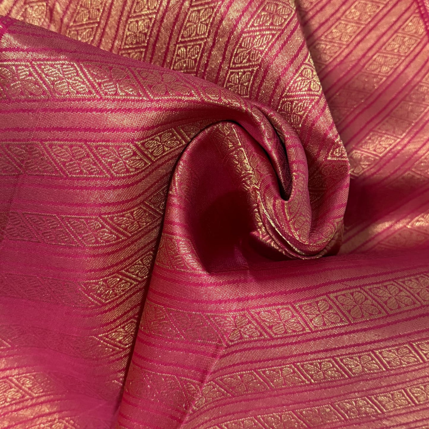 Regal Tartan Kanchivaram Silk Saree I Pure Silk I Ethereal Weaves UAE