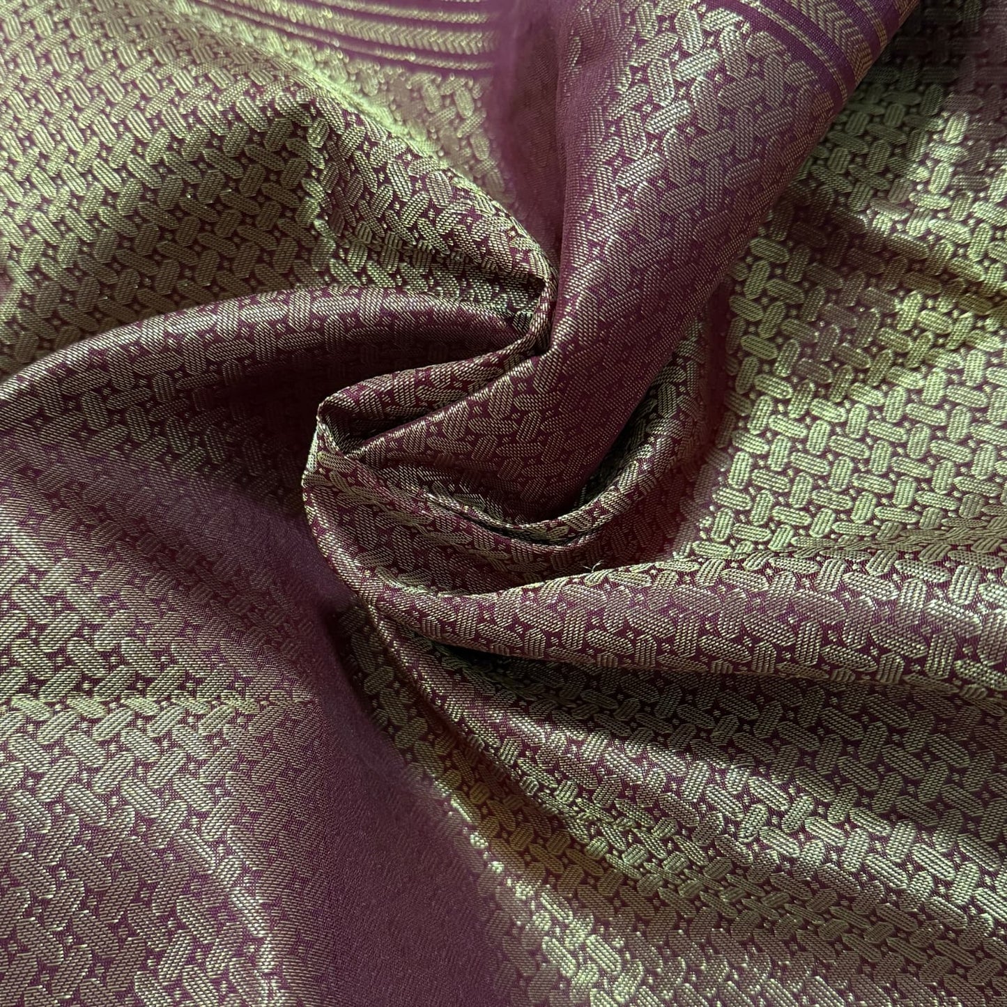 Gaja Gopuram Korvai Kanchipuram Silk Saree I Pure Silk I Ethereal Weaves UAE