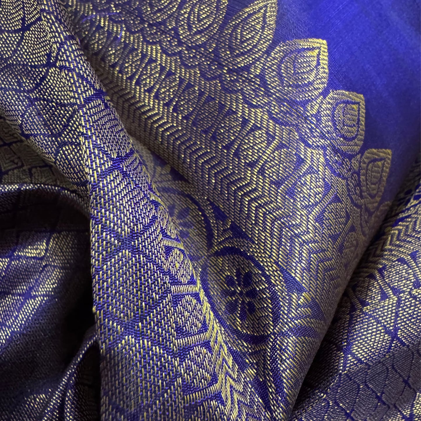 Kalpavriksha Neelam Kanchivaram Silk Saree I Pure Silk I Ethereal Weaves UAE