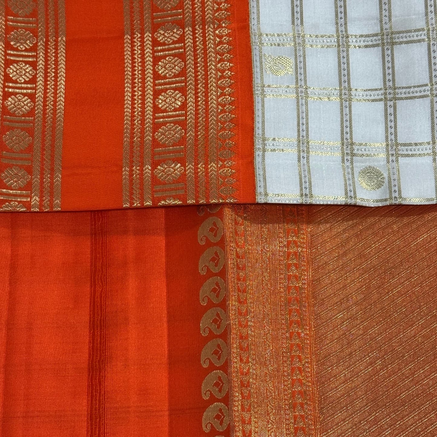Shweta Kumkum Korvai Kanchivaram Silk Saree I Pure Silk I Ethereal Weaves UAE