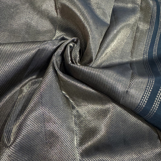 Noir Cascade Kanchipuram Silk Saree I Pure Silk I Ethereal Weaves UAE