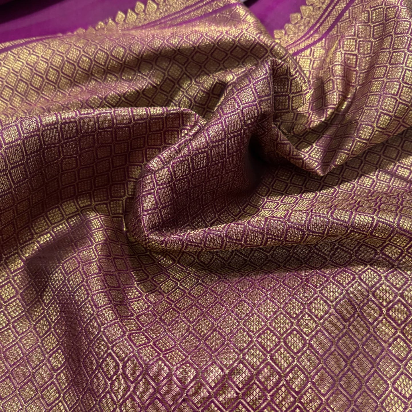 Lavanya Olive Korvai Kanchipuram Silk Saree I Pure Silk I Ethereal Weaves UAE